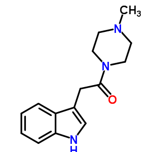 2-(1H-吲哚-3-基)-1-(4-甲基-1-哌嗪)-乙酮結(jié)構(gòu)式_58106-90-4結(jié)構(gòu)式