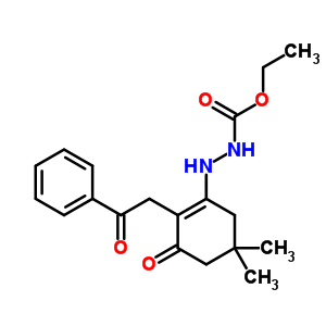 n-[(5,5-二甲基-3-氧代-2-甲磺?；?1-環(huán)己烯yl)氨基]氨基甲酸乙酯結(jié)構(gòu)式_58137-28-3結(jié)構(gòu)式