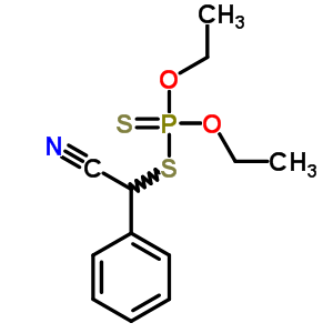 二硫代磷酸 S-(alpha-氰基芐基) O,O-二乙基酯結(jié)構(gòu)式_5823-20-1結(jié)構(gòu)式