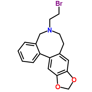 6-(2-溴乙基)-10,11-亞甲基二氧基-5,6,7,8-四氫二苯[c,e]吖辛因結(jié)構(gòu)式_58532-43-7結(jié)構(gòu)式