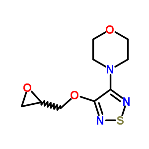 rac 4-[4-(環(huán)氧乙烷甲氧基)-1,2,5-噻二唑-3-基]嗎啉結構式_58827-68-2結構式