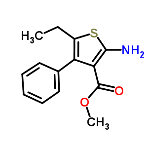 2-氨基-5-乙基-4-苯基噻吩-3-羧酸甲酯結(jié)構(gòu)式_588678-88-0結(jié)構(gòu)式