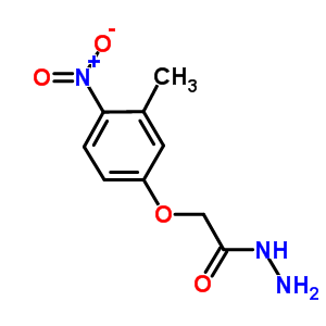 2-(3-甲基-4-硝基苯氧基)乙酰肼結(jié)構(gòu)式_588679-98-5結(jié)構(gòu)式