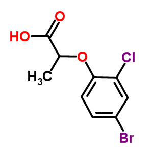 2-(4-Bromo-2-chlorophenoxy)propanoic acid Structure,588681-97-4Structure