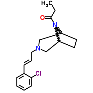 3-[3-(O-氯苯基)烯丙基]-8-丙?；?3,8-二氮雜雙環(huán)[3.2.1]辛烷結(jié)構(gòu)式_59038-07-2結(jié)構(gòu)式
