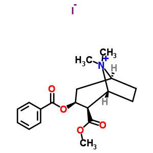 (1R,2R,3S,5S)-3-(苯甲酰氧基)-2-(甲氧羰基)-8,8-二甲基-8-銨雙環(huán)[3.2.1]辛烷碘化物結(jié)構(gòu)式_5937-29-1結(jié)構(gòu)式