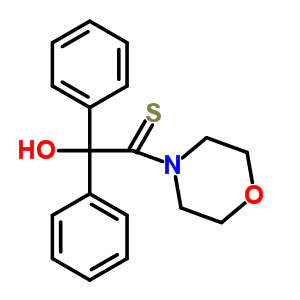 2-羥基-1-(4-嗎啉)-2,2-二苯基-乙烷硫酮結(jié)構(gòu)式_59408-58-1結(jié)構(gòu)式