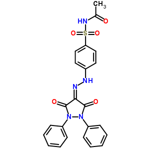 N-({4-[2-(3,5-二氧代-1,2-二苯基吡唑i二n-4-基)肼基]苯基}磺?；?乙酰胺結構式_59541-30-9結構式