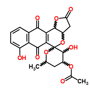 (5R,3aR,11bR)-4α-乙?；趸?3,3a,4,5,6,11b-六氫-3α,7-二羥基-6β-甲基螺[5H-呋喃并[3,2-b]萘并[2,3-d]吡喃-5,2-[2H]吡喃]-2,6,11(3H)-三酮結(jié)構(gòu)式_59554-11-9結(jié)構(gòu)式