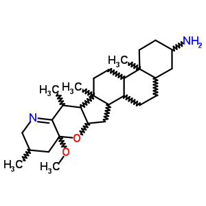 (25beta)-16alpha,23-環(huán)氧-23-甲氧基-16,28-開(kāi)環(huán)-5alpha-茄啶-22(28)-烯-3beta-胺結(jié)構(gòu)式_59957-97-0結(jié)構(gòu)式
