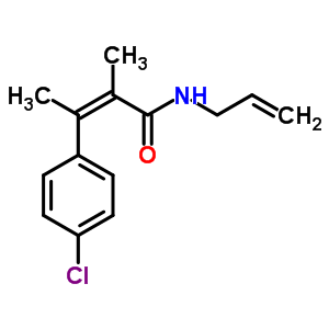 (Z)-N-烯丙基-4-氯-α,β-二甲基肉桂酰胺結構式_60548-49-4結構式