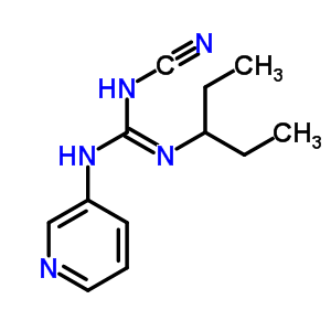 2-氰基-1-(1-乙基丙基)-3-(3-吡啶)胍結(jié)構(gòu)式_60560-01-2結(jié)構(gòu)式