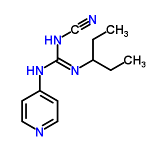 2-氰基-1-(1-乙基丙基)-3-(4-吡啶)胍結(jié)構(gòu)式_60560-32-9結(jié)構(gòu)式