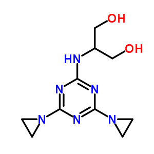 2-[[4,6-雙(1-氮丙啶基)-1,3,5-噻嗪-2-基]氨基]-1,3-丙二醇結構式_60819-41-2結構式
