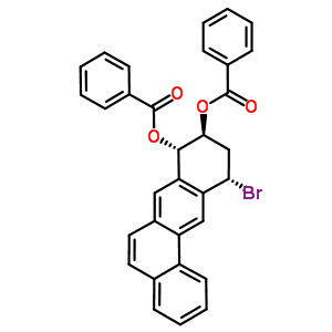 (8alpha,9beta,11alpha)-11-溴-8,9,10,11-四氫-苯(a)蒽-8,9-二醇二苯甲酸結(jié)構(gòu)式_60968-14-1結(jié)構(gòu)式