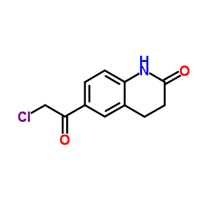 6-(氯乙?；?-3,4-二氫喹啉-2(1H)-酮結(jié)構(gòu)式_61122-82-5結(jié)構(gòu)式