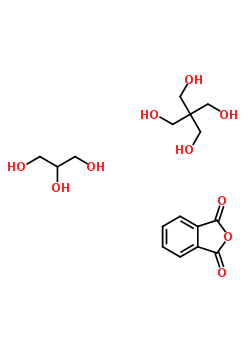 1,3-異苯并呋喃二酮與 2,2-二(羥基甲基)-1,3-丙烷二醇和 1,2,3-丙烷三醇的聚合物結構式_61215-87-0結構式