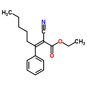 2-氰基-3-苯基-2-辛烯酸乙酯結構式_61792-46-9結構式