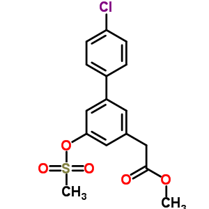 4-氯-5-甲基磺酰氧基-3-聯(lián)苯乙酸甲酯結構式_61888-73-1結構式