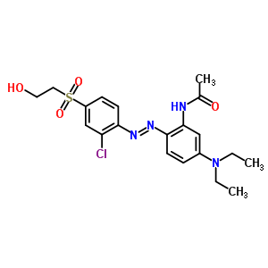 N-[2-[[2-氯-4-[(2-羥基乙基)磺酰基]苯基]氮雜]-5-(二乙基氨基)苯基]乙酰胺結(jié)構(gòu)式_62335-85-7結(jié)構(gòu)式