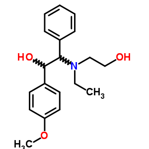 2-(乙基-(2-羥基乙基)氨基)-1-(4-甲氧基苯基)-2-苯基-乙醇結(jié)構(gòu)式_6269-11-0結(jié)構(gòu)式