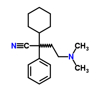 2-環(huán)己基-4-二甲基氨基-2-苯基-丁腈結(jié)構(gòu)式_6309-14-4結(jié)構(gòu)式