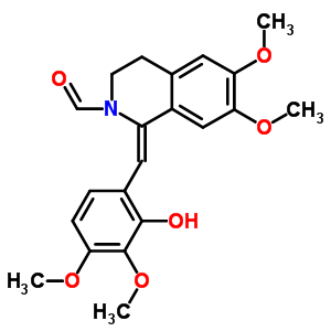 (Z)-3,4-二氫-1-(2-羥基-3,4-二甲氧基亞芐基)-6,7-二甲氧基異喹啉-2(1h)-甲醛結構式_63490-92-6結構式
