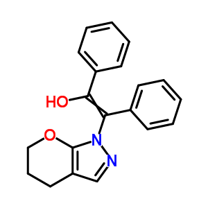 a-[(5,6-二氫吡喃并[2,3-c]吡唑-1(4h)-基)苯基亞甲基]-苯甲醇結構式_63569-96-0結構式
