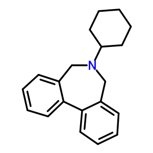 6-環(huán)己基-6,7-二氫-5H-二苯[c,e]氮雜卓結(jié)構(gòu)式_63918-68-3結(jié)構(gòu)式