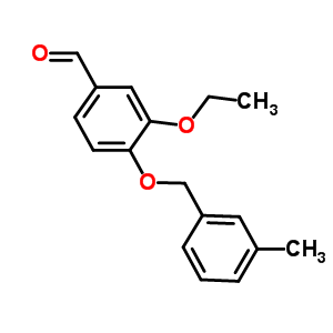 3-乙氧基-4-[(3-甲基芐基)氧基]苯甲醛結(jié)構(gòu)式_644958-93-0結(jié)構(gòu)式