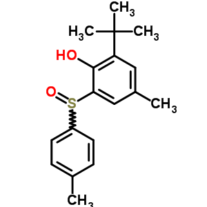 2-(1,1-二甲基乙基)-4-甲基-6-[(4-甲基苯基)亞磺酰基]-苯酚結構式_64791-00-0結構式