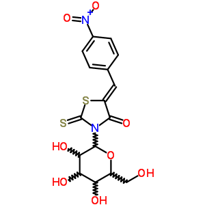 3-b-d-吡喃葡萄糖-5-[(4-硝基苯基)亞甲基]-2-硫氧代-4-噻唑啉酮結構式_65562-44-9結構式
