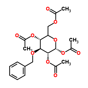(5Xi)-1,2,4,6-四-O-乙?；?3-O-芐基-alpha-D-木糖基-吡喃己糖結(jié)構(gòu)式_65827-58-9結(jié)構(gòu)式