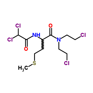 N,N-雙(2-氯乙基)-2-[(2,2-二氯乙?；?氨基]-4-甲基磺酰基-丁酰胺結(jié)構(gòu)式_6611-53-6結(jié)構(gòu)式