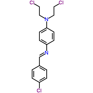 n1,n1-雙(2-氯乙基)-n4-[(4-氯苯基)亞甲基]-1,4-苯二胺結(jié)構(gòu)式_6632-46-8結(jié)構(gòu)式