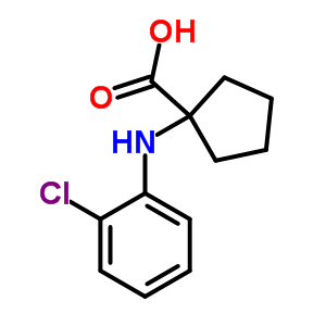 1-[(2-氯苯基)氨基]環(huán)戊烷-1-羧酸結(jié)構(gòu)式_6636-90-4結(jié)構(gòu)式