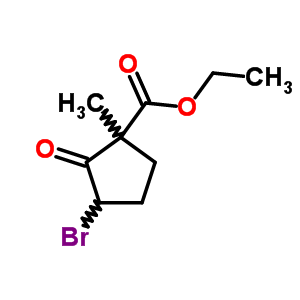 3-溴-1-甲基-2-氧代環(huán)戊烷羧酸乙酯結(jié)構(gòu)式_66709-41-9結(jié)構(gòu)式