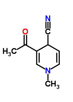 (9ci)-3-乙酰基-1,4-二氫-1-甲基-4-吡啶甲腈結(jié)構(gòu)式_66720-18-1結(jié)構(gòu)式