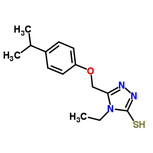 4-乙基-5-[(4-異丙基苯氧基)甲基]-4H-1,2,4-噻唑-3-硫醇結(jié)構(gòu)式_667414-47-3結(jié)構(gòu)式