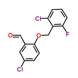 5-氯-2-[(2-氯-6-氟芐基)氧基]苯甲醛結(jié)構(gòu)式_667436-65-9結(jié)構(gòu)式