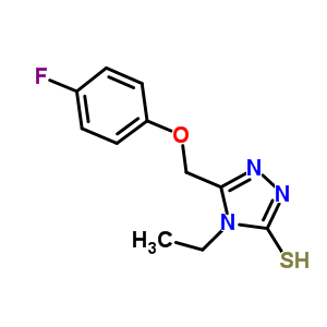 4-乙基-5-[(4-氟苯氧基)甲基]-4H-1,2,4-噻唑-3-硫醇結(jié)構(gòu)式_667436-83-1結(jié)構(gòu)式