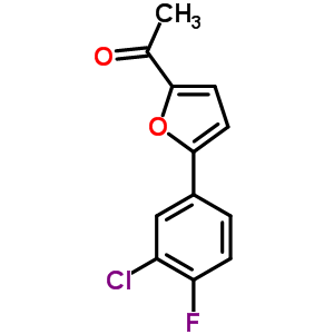 1-[5-(3-氯-4-氟苯基)-2-呋喃基]-1-乙酮結(jié)構(gòu)式_671192-09-9結(jié)構(gòu)式