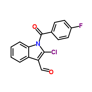 2-氯-1-(4-氟苯甲?；?吲哚-3-甲醛結(jié)構(gòu)式_68770-77-4結(jié)構(gòu)式