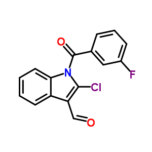 2-氯-1-(3-氟苯甲?；?吲哚-3-甲醛結(jié)構(gòu)式_68770-79-6結(jié)構(gòu)式