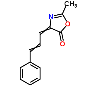 4-肉桂酰基-2-甲基-1,3-噁唑-5-酮結(jié)構(gòu)式_68835-33-6結(jié)構(gòu)式