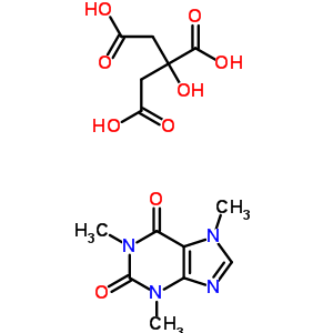 咖啡因檸檬酸鹽結(jié)構(gòu)式_69-22-7結(jié)構(gòu)式
