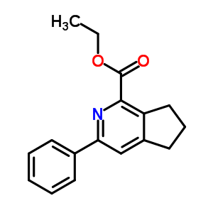 3-苯基-6,7-二氫-5H-環(huán)戊并[c]吡啶-1-羧酸乙酯結(jié)構(gòu)式_692729-86-5結(jié)構(gòu)式