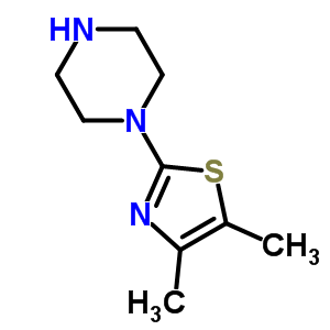 1-(4,5-二甲基-2-噻唑)-哌嗪結構式_69389-13-5結構式