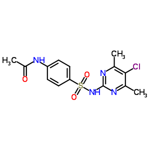 N-[4-[(5-氯-4,6-二甲基-嘧啶-2-基)磺?；鵠苯基]乙酰胺結(jié)構式_6943-81-3結(jié)構式