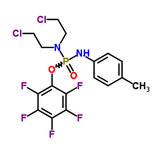 N-[雙(2-氯乙基)氨基-(2,3,4,5,6-五氟苯氧基)膦]-4-甲基-苯胺結(jié)構(gòu)式_70539-70-7結(jié)構(gòu)式